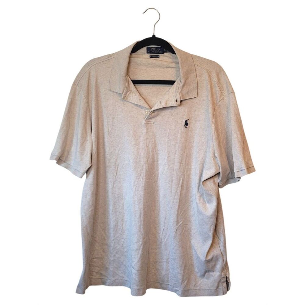 Polo by Ralph Lauren Oatmeal 100% Cotton Short-Sleeve Polo Size XL